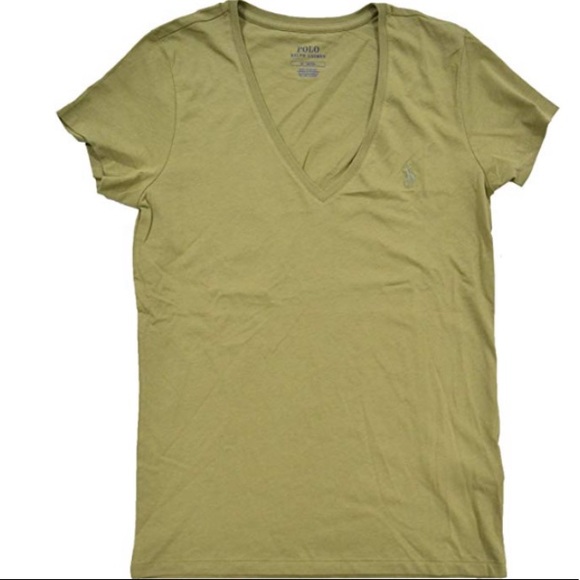 Polo Ralph Lauren Women's Pony Logo V-Neck Tee - Picture 1 of 1